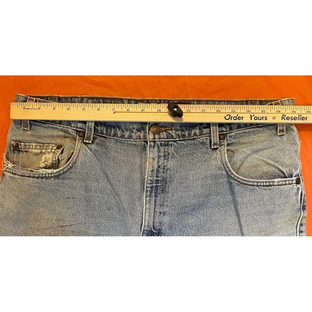 Vtg Levi's 545 Jeans Men 40x30 Blue Loose Fit Distressed Stained Grunge Cowboy‎